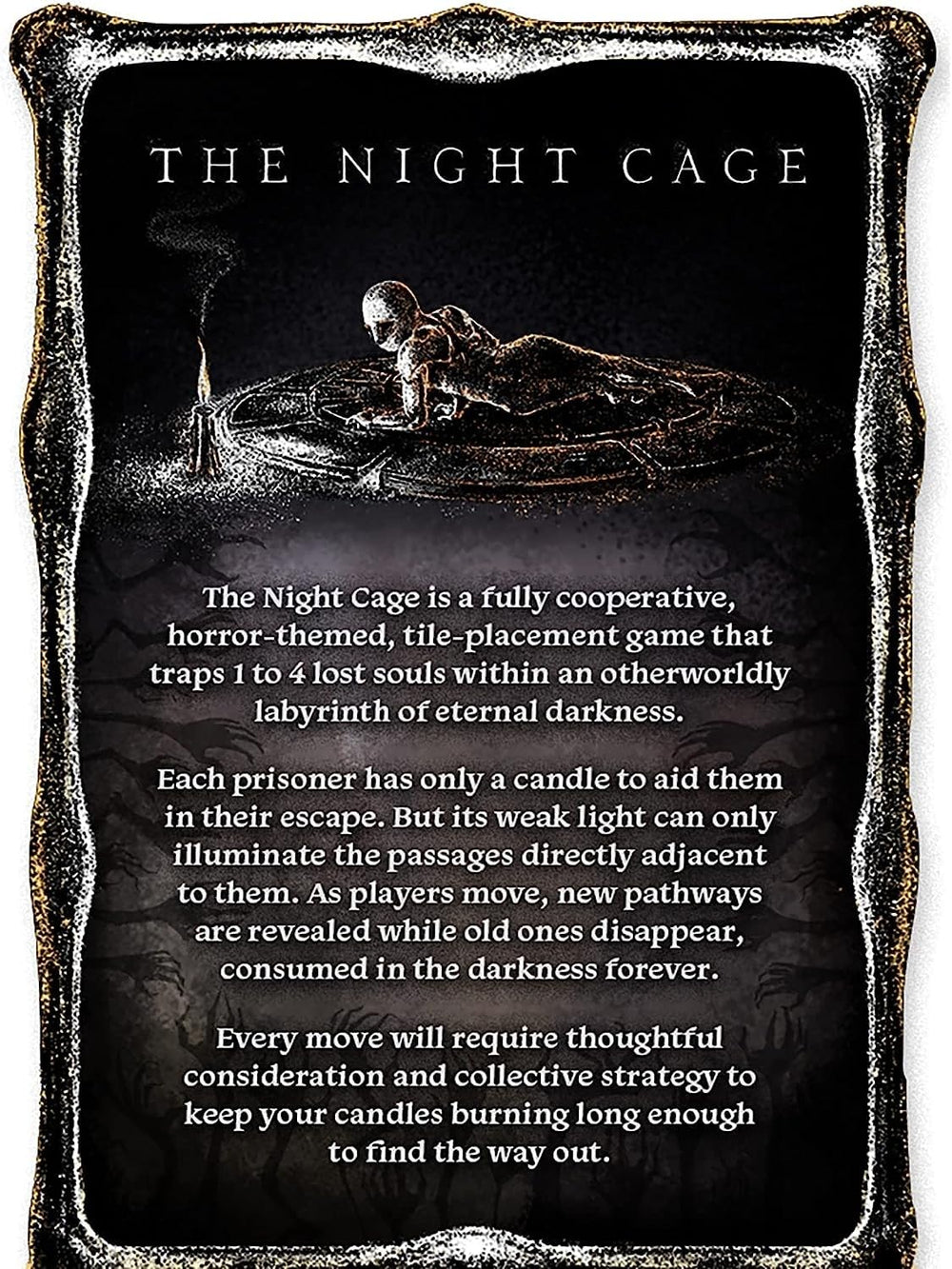 Smirk and Dagger The Night Cage keys and gate guide teamwork toward escape.