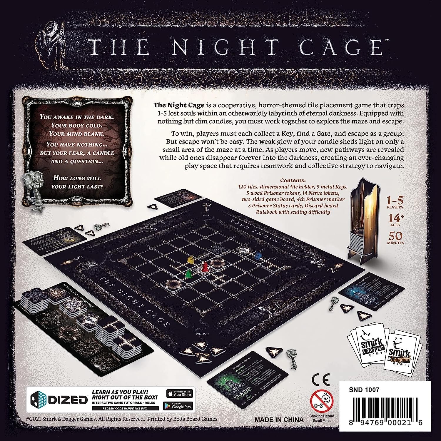 Smirk and Dagger The Night Cage tile pieces change as you move, shaping the maze in real time.