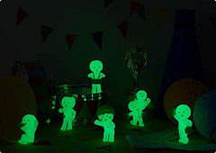 Smiski Cheer Series marching pose glows in the dark, fun blind box surprise.