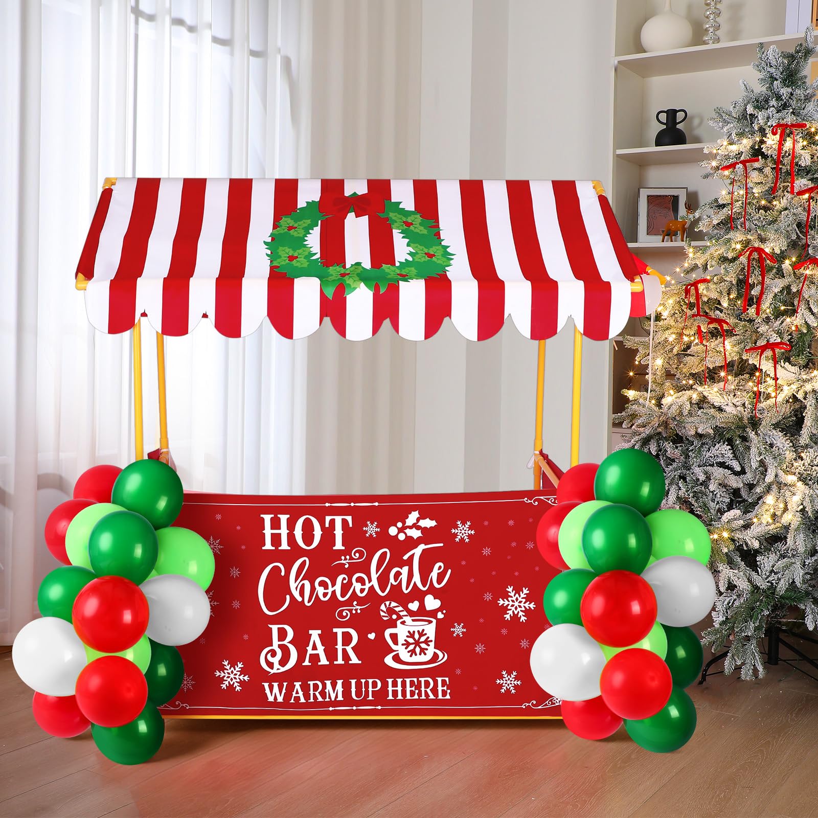 SmoothNovelty winter party setup photo booth corner enhances holiday memories.