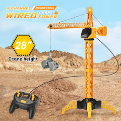 SNACKTANT RC crane remote control in use for pretend construction.