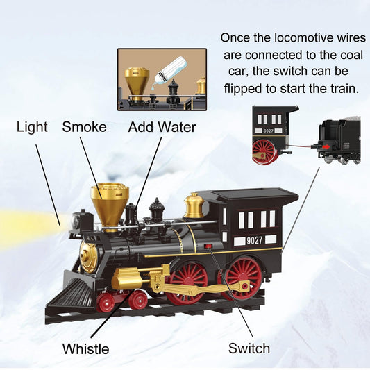 SNACKTANT steam locomotive train with realistic sounds and smoke