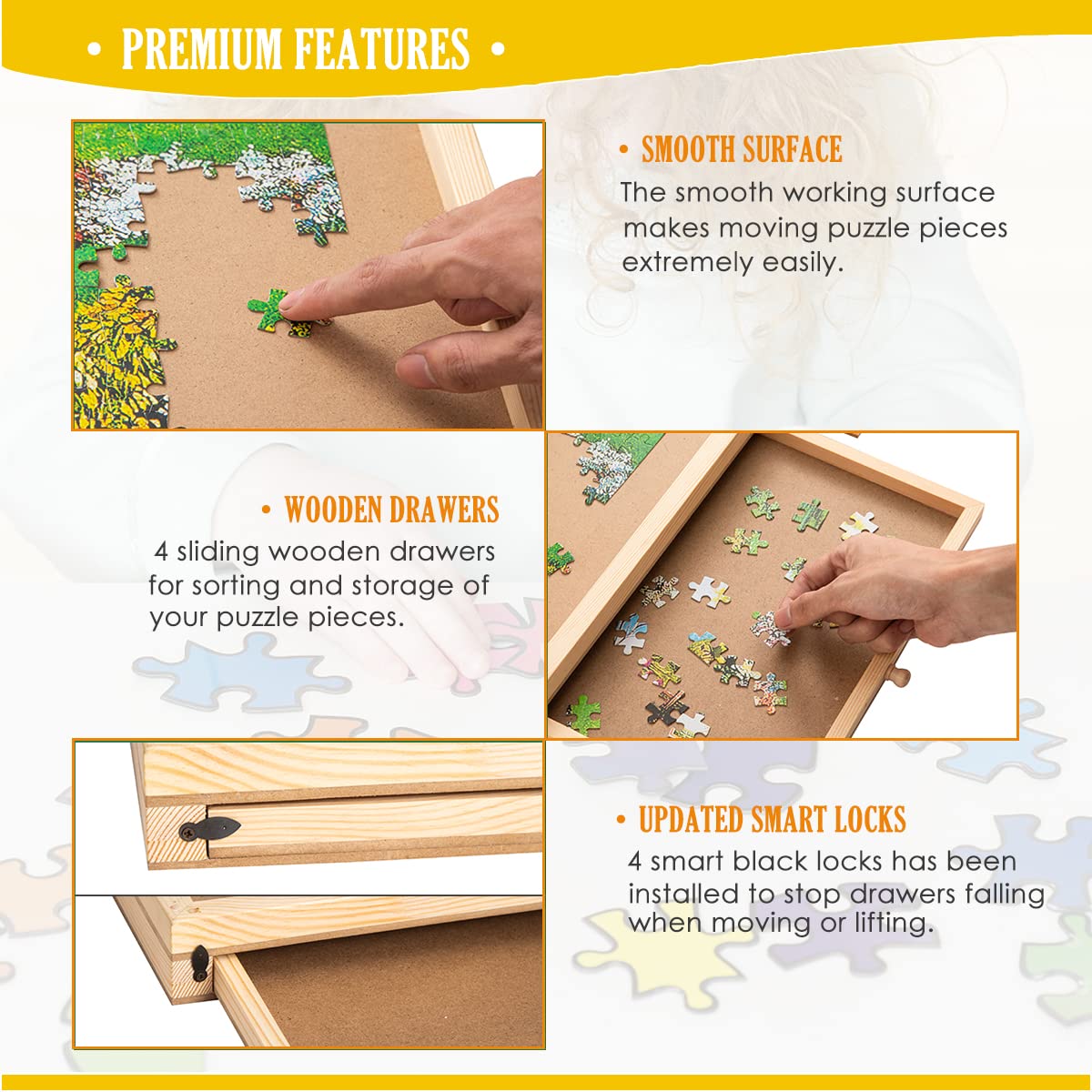 Snail board includes magnetic drawers to secure pieces during movement
