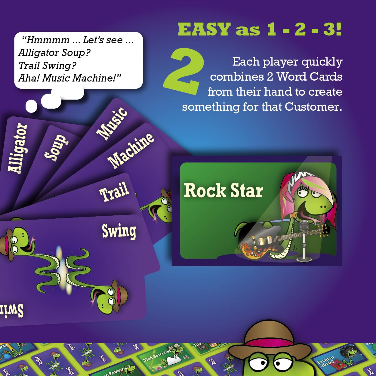 SNAKE OIL wacky customer cards featuring quirky requests for laughs.