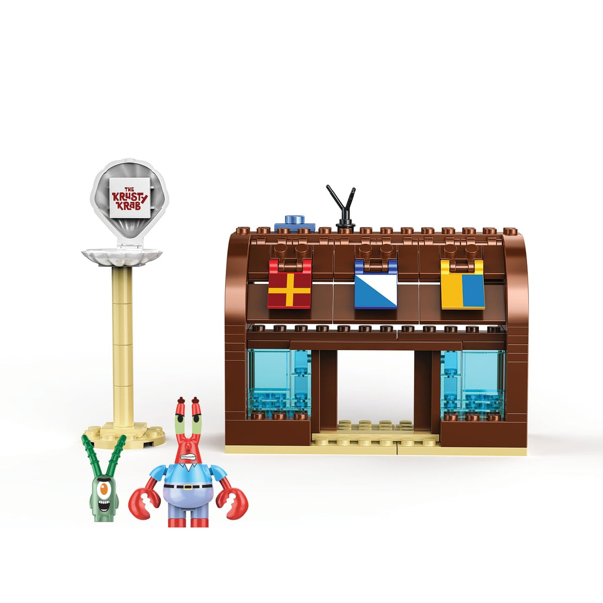 Snap & Switch Krusty Krab buildable set main restaurant scene for imaginative play.