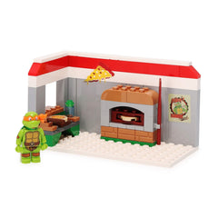 Snap and Switch Mikey pizza parlor build set for imaginative play and display.