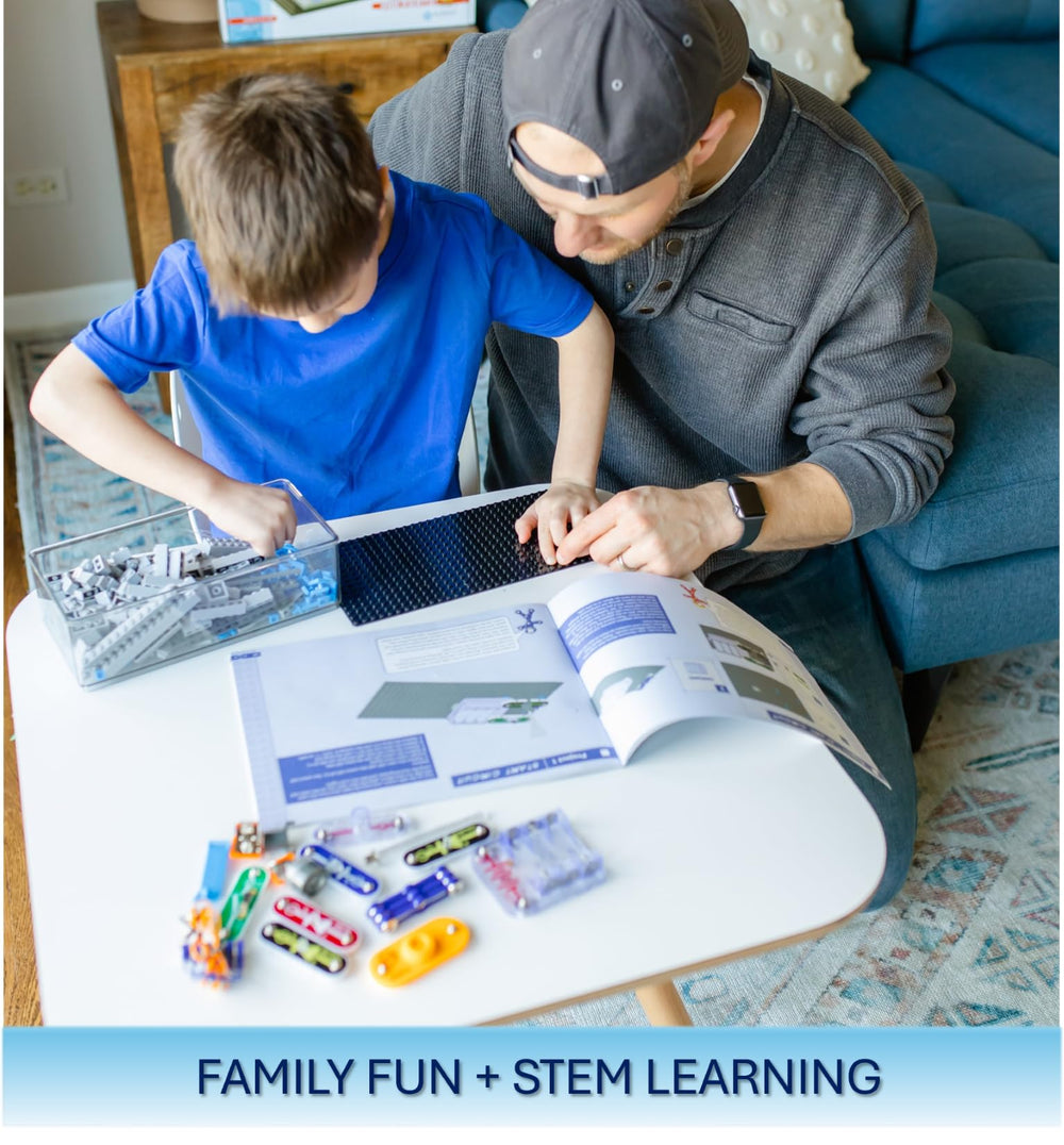 Snap Circuits BRIC-assembly-steps showing step-by-step guidance for beginners.