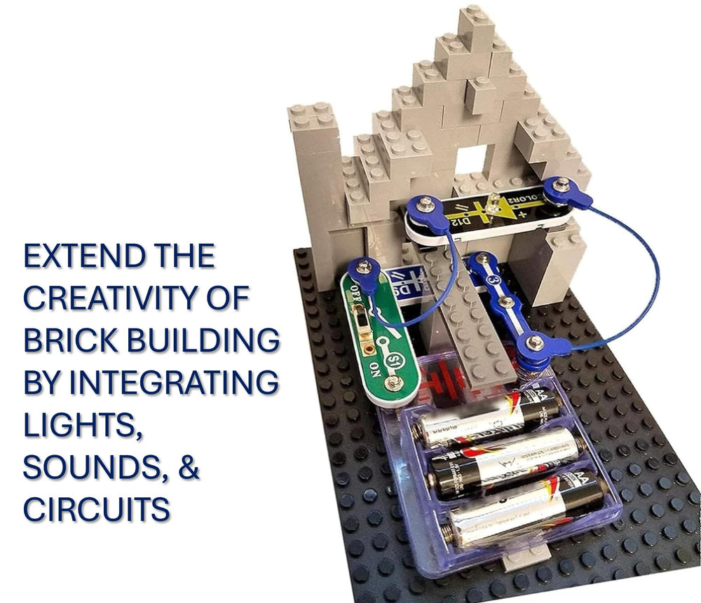 Snap Circuits BRIC-compatible-bricks enabling limitless build and wire possibilities.