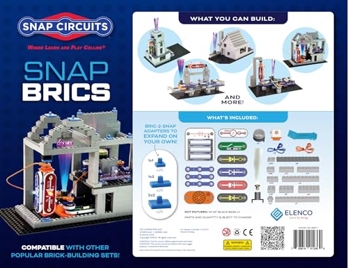 Snap Circuits BRIC-Structures parts spread showing colorful components for hands-on learning.