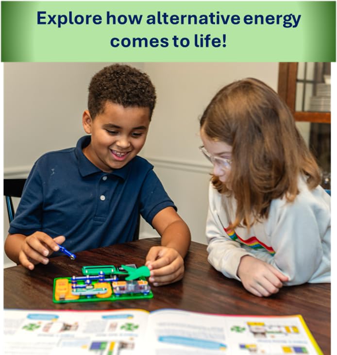 Snap Circuits geared motor powers a tiny project, teaching circuits.