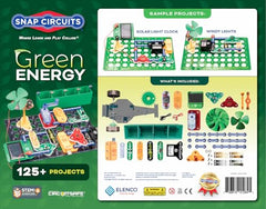Snap Circuits solar cell powering a small LED for solar energy demo.