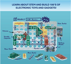 Snap Circuits two-finger touch lamp in use showing interactive control