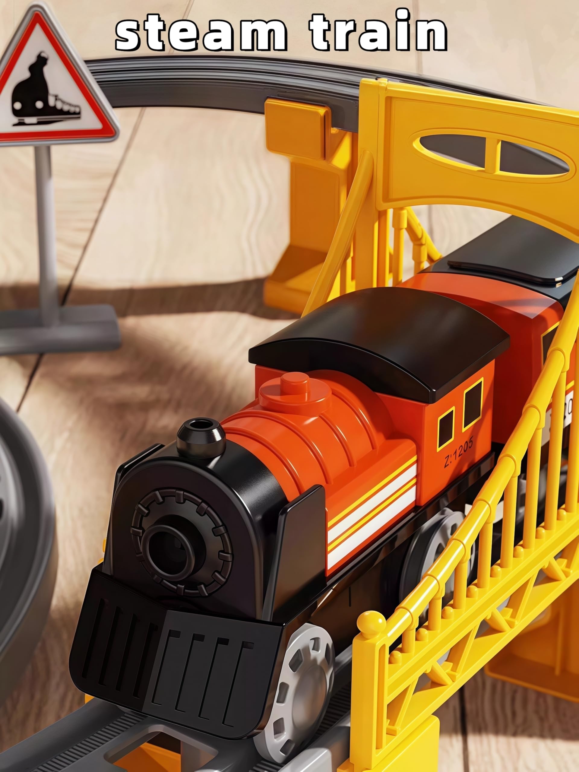 Snazzikid road signs and accessories enhance route-based play.