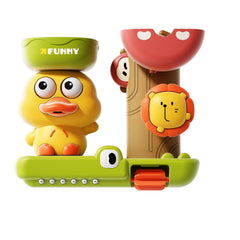 SNEKULI duck bath toy with rotating eyes and water squirts for bath time.