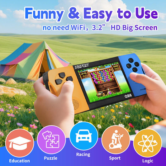 SNONBROS 3.2-inch screen offers eye-friendly viewing during play.