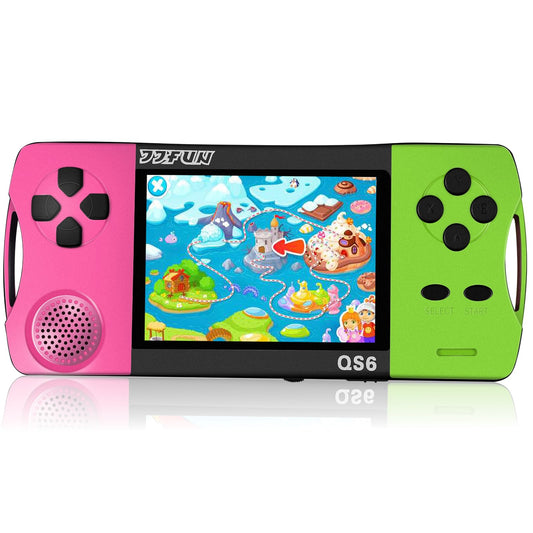 SNONBROS RoseGreen handheld console front view with 3.5-inch display for offline play