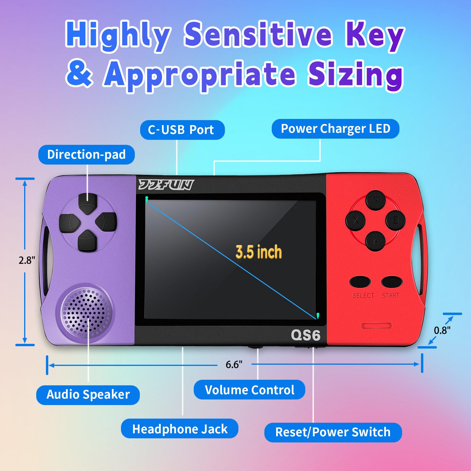 SNONBROS rechargeable 1800mAh battery enables long play sessions.