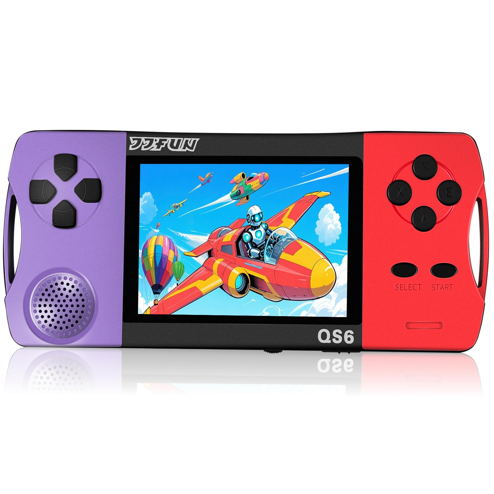 SNONBROS retro handheld front view, compact travel-ready design for kids.