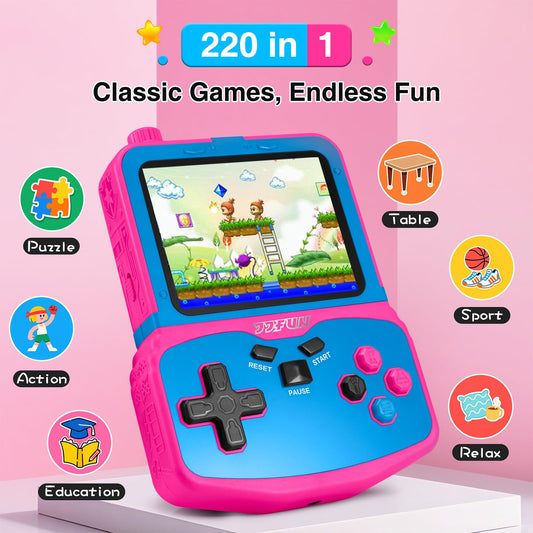 SNONBROS Rose Red with 220 built-in games for offline play