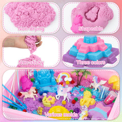Beeswax-based sensory sand by Snookids, non-drying and skin-friendly.