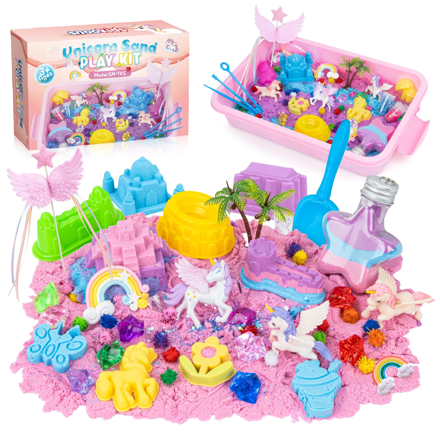 Snookids sensory bin with lid for colorful, open-ended play.