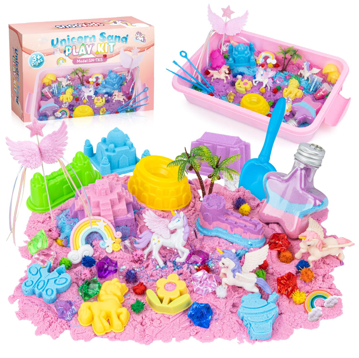 Snookids sensory bin with lid for colorful, open-ended play.