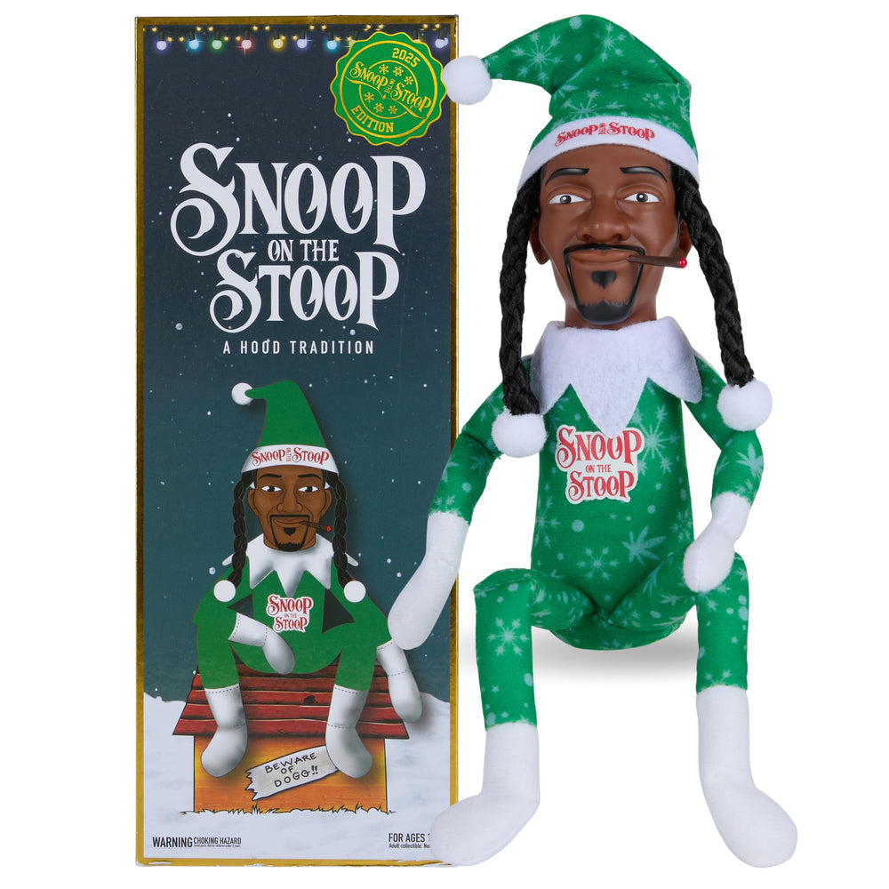 Snoop Dogg Snoop on the Stoop elf doll bling decor enhances holiday charm