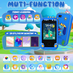 SnowCinda kid's phone screen close-up showing kid-friendly interface for learning