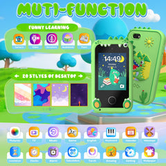 SnowCinda kids smart phone side view showing durable shockproof silicone case for daily use.
