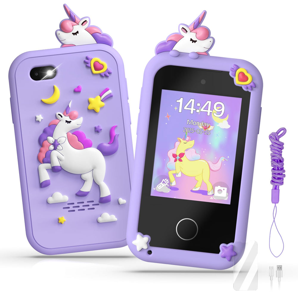 SnowCinda kid smart phone toy with a 2.8-inch screen for engaging playtime.