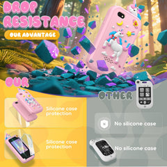 SnowCinda 2.8-inch touchscreen offers kid-friendly navigation and interaction.