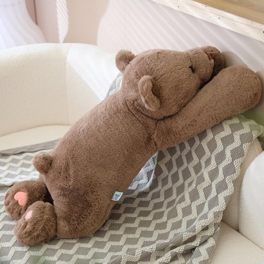 SNOWOLF brown polar bear close-up soft plush fabric for comfort