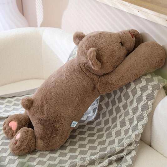 SNOWOLF brown polar bear close-up soft plush fabric for comfort