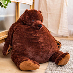 SNOWOLF Djungelskog bear 80cm plush, giant cuddle buddy for cozy rooms.