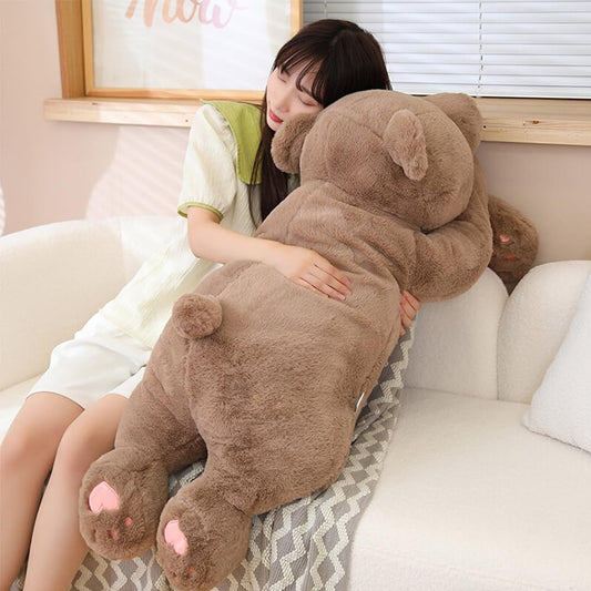 SNOWOLF giant weighted bear 40-inch plush pillow for cozy hugs and relaxation