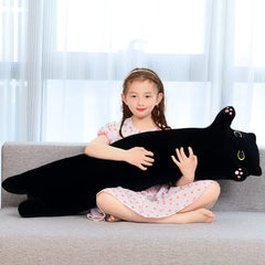 SNOWOLF Long Cat Plush with PP cotton filler for plush fullness.