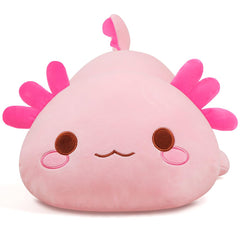 SNOWOLF pink axolotl plush full-size portrait, perfect as a plush pillow.