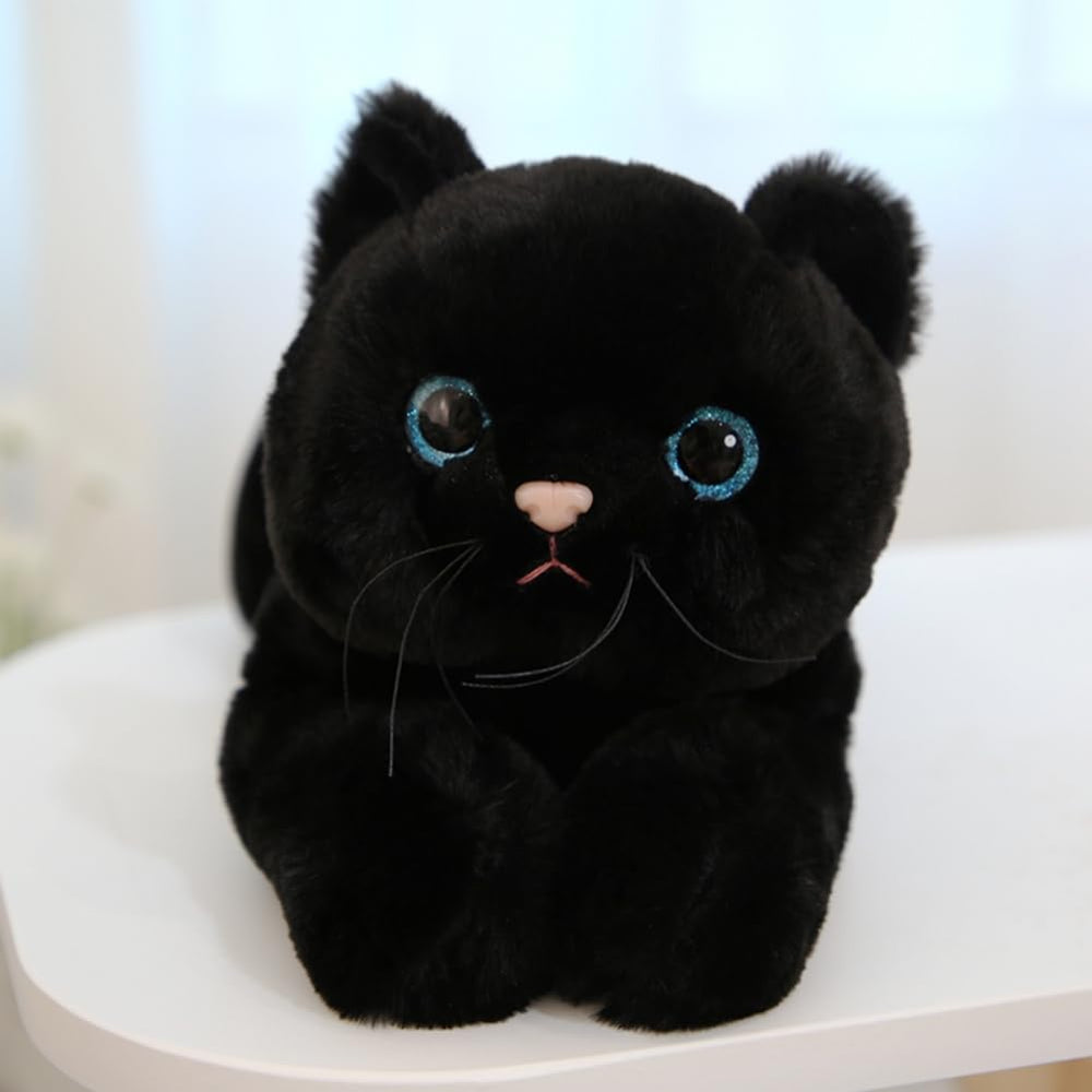 SNOWOLF weighted cat plush front view highlights a calming, cozy cuddling experience