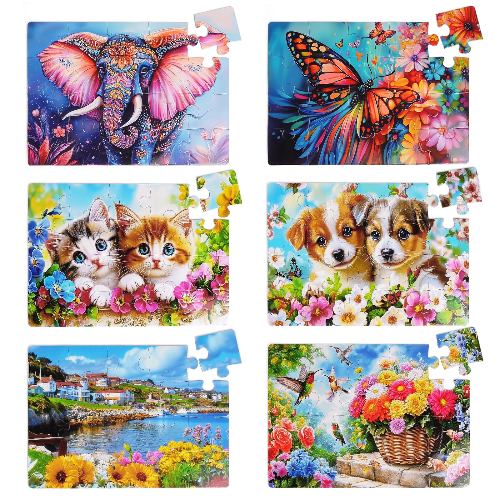 snspolt forest animal puzzles 20-piece set supports easy grip and bright scene recognition.