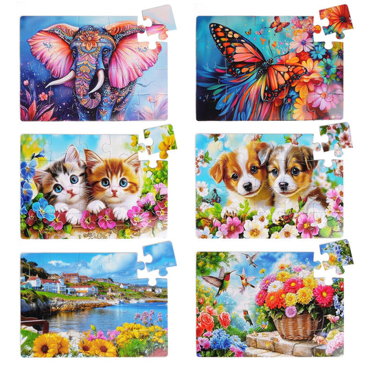 snspolt forest animal puzzles 20-piece set supports easy grip and bright scene recognition.