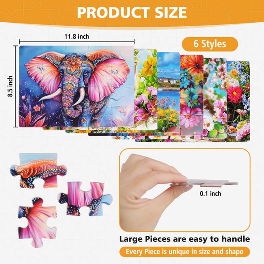 snspolt sea-animal puzzles 20-piece set aids focus and calming through vivid imagery.