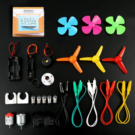 Sntieecr crocodile clip leads enable safe real-time circuit experiments.