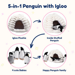 Snug A Babies penguin baby plush 3-pack provides companionship for pretend adventures.