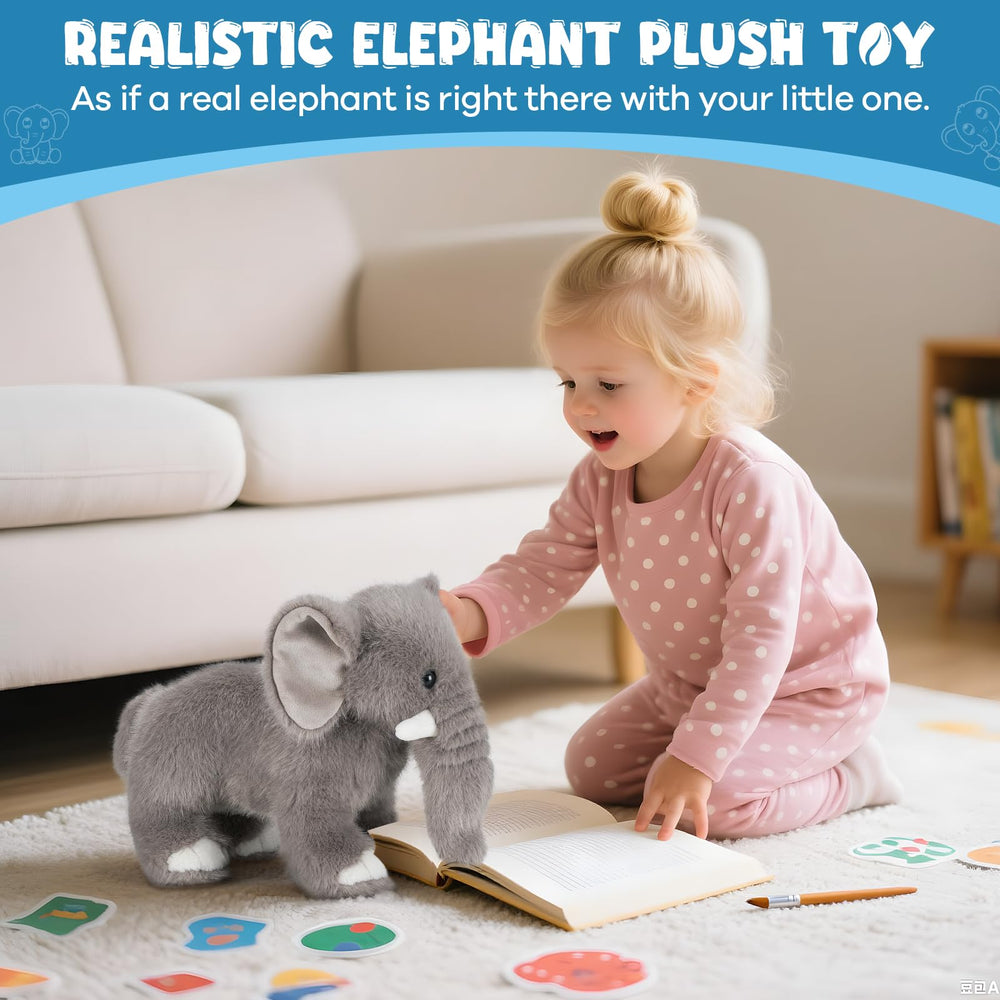 SnugBibble elephant offers emotional comfort during bedtime, storytime, or travel.