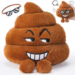 SnugBibble farting poop plush toy front view with ultra-soft fabric for cozy hugs.