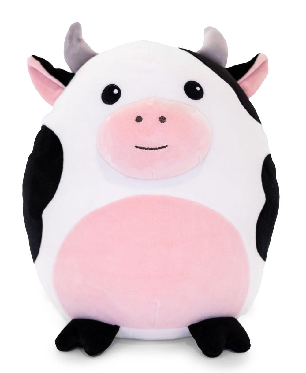 Snuggaboos Daisy the Cow Squish front view, perfect for cozy bedtime hugs.
