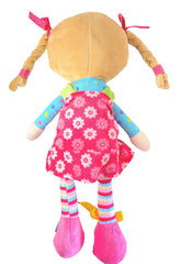 Montessori-inspired Sugar Snap plush encourages hands-on dressing exploration