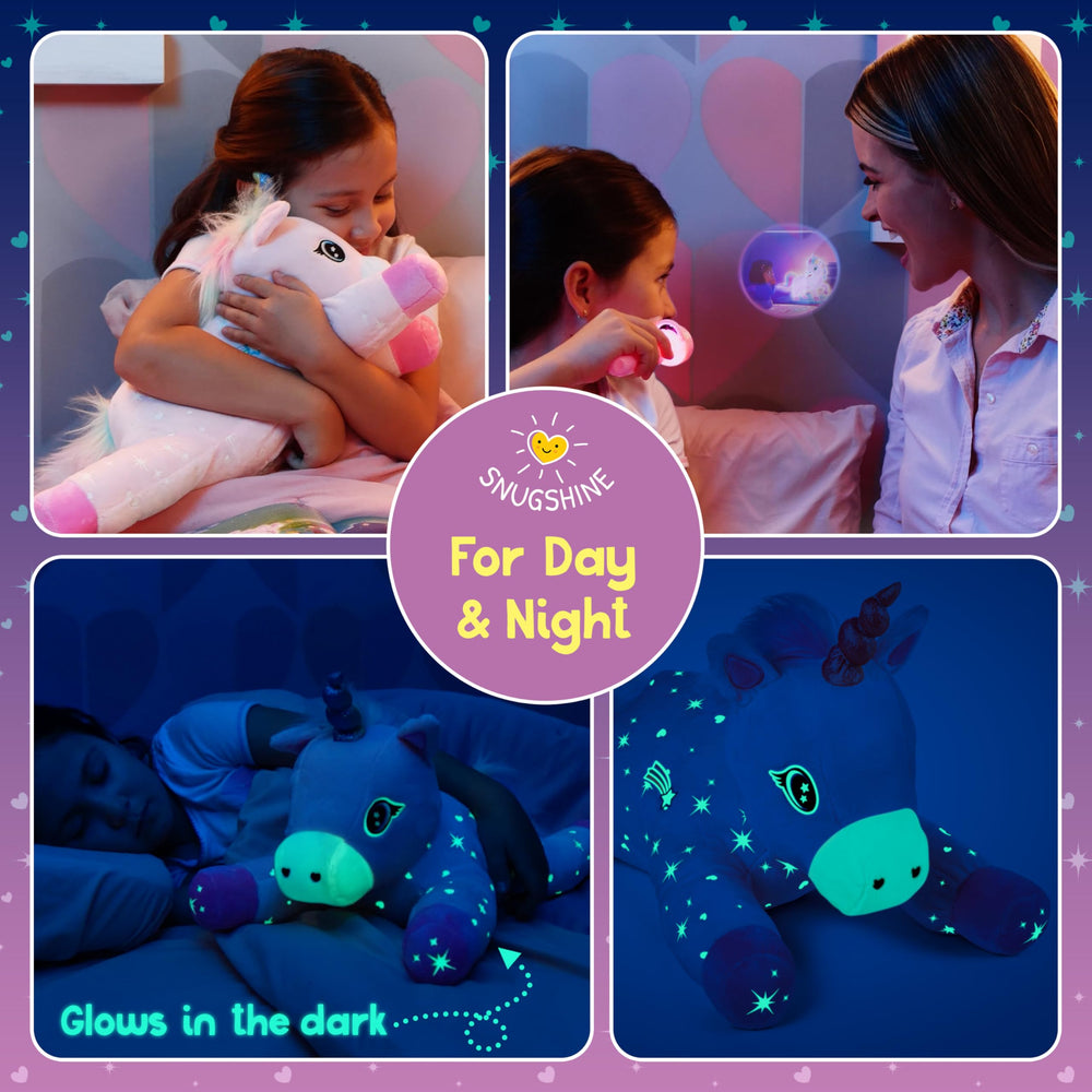 SNUGSHINE flashlight projector brings Glimmer’s world to bedroom walls.