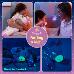 SNUGSHINE flashlight projector brings Glimmer’s world to bedroom walls.