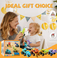 Snugzy dinosaur press-to-go car packaging image showing gift-ready presentation.